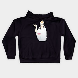 Kwan Yin, Goddess of Love and Compassion- Blue Kids Hoodie